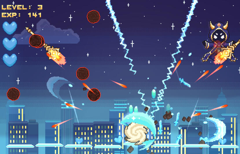 Sword dog 狗狗斬隕石 遊戲畫面